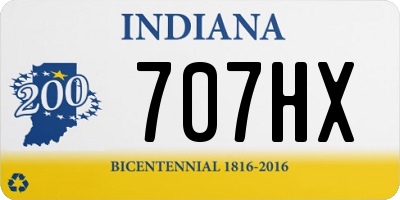 IN license plate 707HX