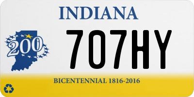 IN license plate 707HY