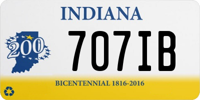 IN license plate 707IB