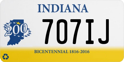 IN license plate 707IJ