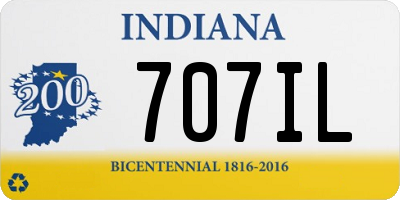 IN license plate 707IL
