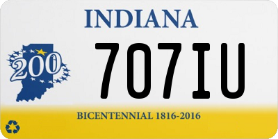 IN license plate 707IU