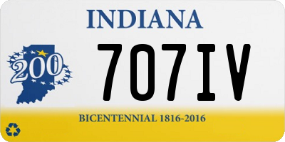 IN license plate 707IV