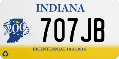 IN license plate 707JB