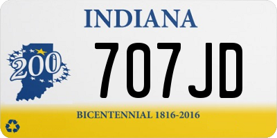 IN license plate 707JD