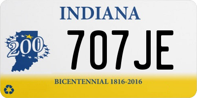 IN license plate 707JE