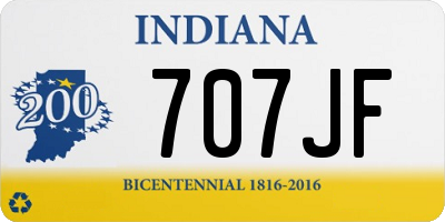 IN license plate 707JF
