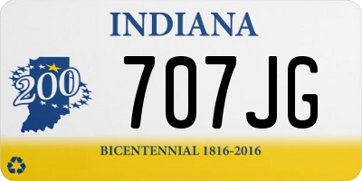 IN license plate 707JG