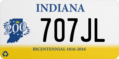IN license plate 707JL