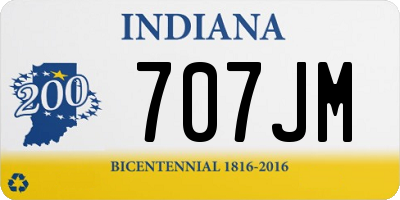 IN license plate 707JM