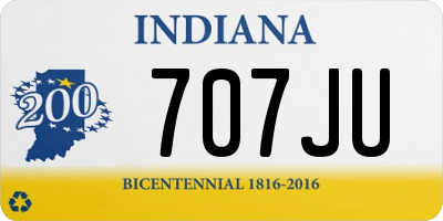 IN license plate 707JU