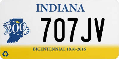 IN license plate 707JV