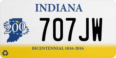 IN license plate 707JW