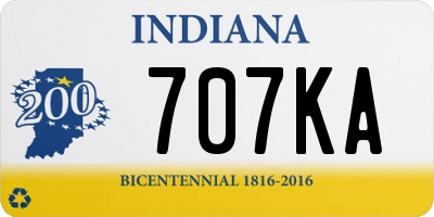 IN license plate 707KA