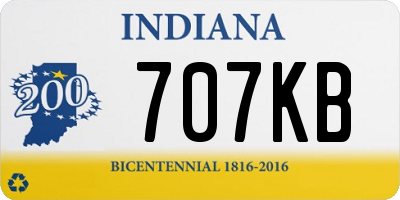 IN license plate 707KB
