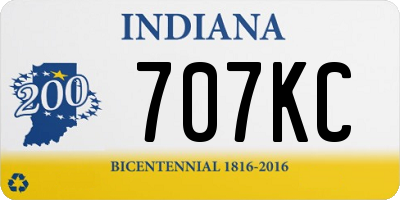 IN license plate 707KC