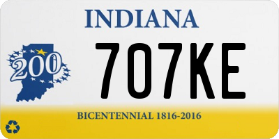 IN license plate 707KE