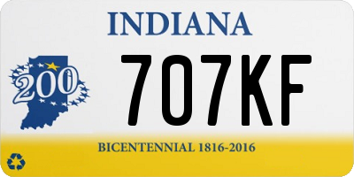 IN license plate 707KF