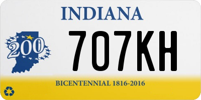 IN license plate 707KH