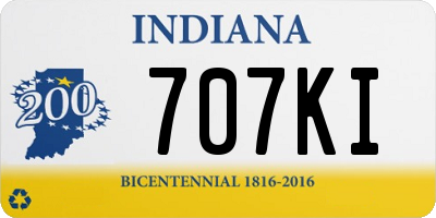 IN license plate 707KI