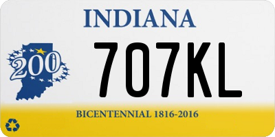 IN license plate 707KL