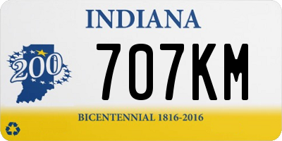 IN license plate 707KM