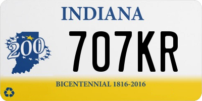 IN license plate 707KR