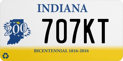IN license plate 707KT