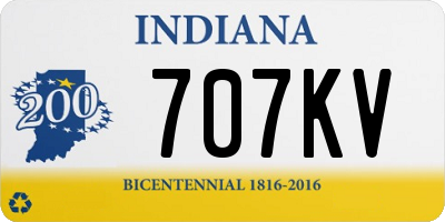 IN license plate 707KV