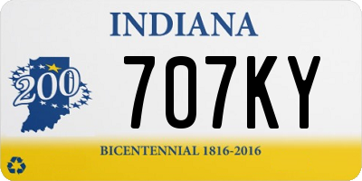 IN license plate 707KY