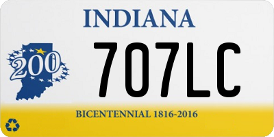 IN license plate 707LC