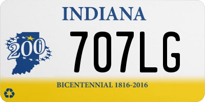 IN license plate 707LG