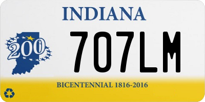 IN license plate 707LM