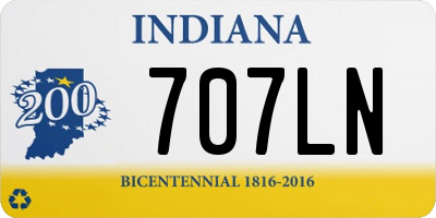IN license plate 707LN