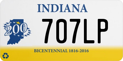 IN license plate 707LP