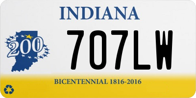 IN license plate 707LW