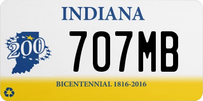 IN license plate 707MB