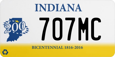 IN license plate 707MC
