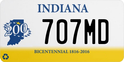 IN license plate 707MD