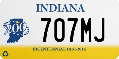 IN license plate 707MJ