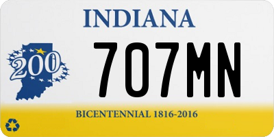 IN license plate 707MN
