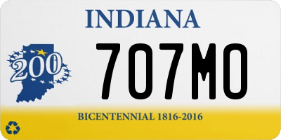 IN license plate 707MO