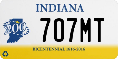IN license plate 707MT