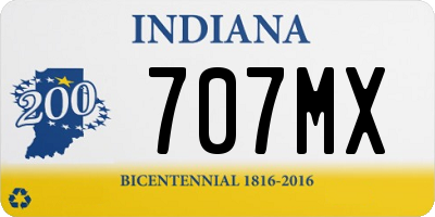 IN license plate 707MX