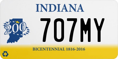 IN license plate 707MY
