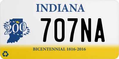 IN license plate 707NA