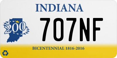 IN license plate 707NF