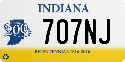 IN license plate 707NJ