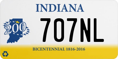 IN license plate 707NL