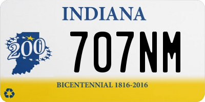 IN license plate 707NM